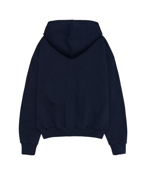 Order Ames Worldwide Basic Logo Hoodie Navy Blue AM2EFUM410ANV