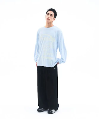 Ames Worldwide Basic Small Logo Sweatpants Navy AM2FFUPA10ANV 2