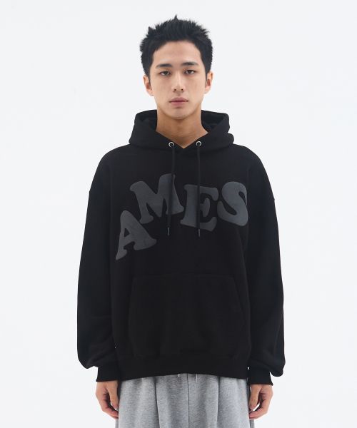 Cheap Ames Worldwide Big Typo Black Hoodie AM2EFUM400ABK