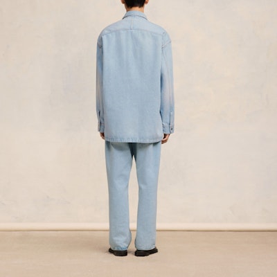 AMI PARIS 3D 愛心壓紋牛仔外套 輕藍色長袖 男女適穿 UJK253DE0027 Shop AMI PARIS 3D 愛心壓紋牛仔外套 輕藍色長袖 男女適穿 UJK253DE0027