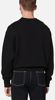 AMI Paris 黑色心形刺繡標誌圓領毛衣 P20HJ040736-001 Shop AMI Paris 黑色心形刺繡標誌圓領毛衣 P20HJ040736-001