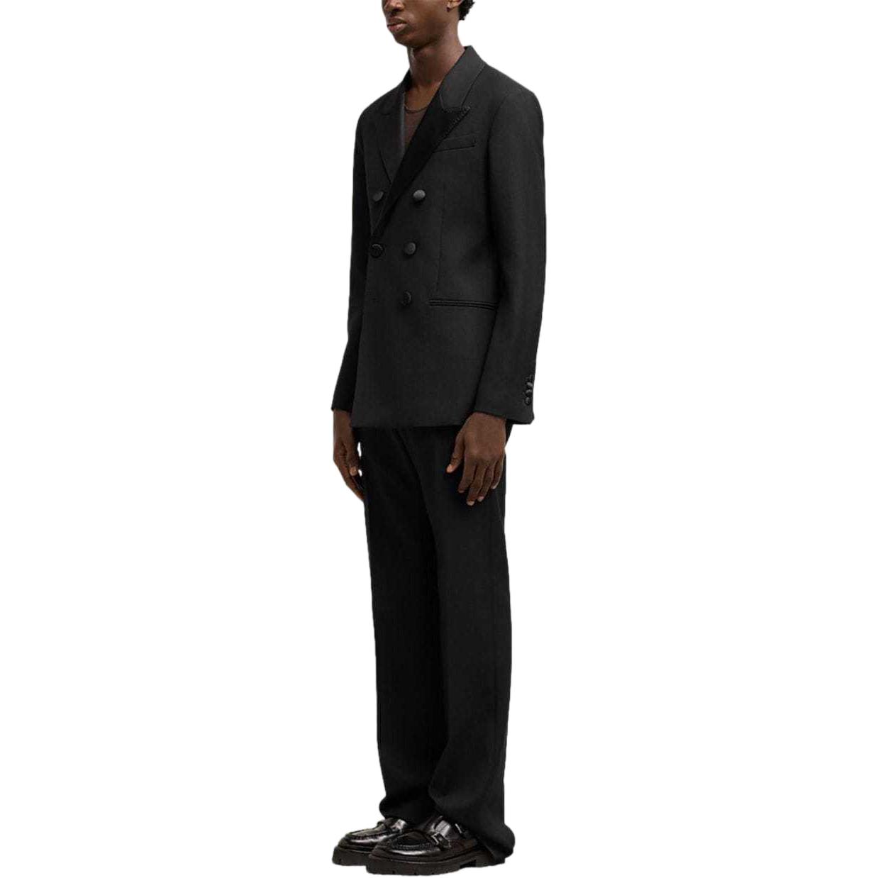 AMI Paris  Black Double-Breasted Long-Sleeve Blazer HBV417WV0026-BLACK 圖 5