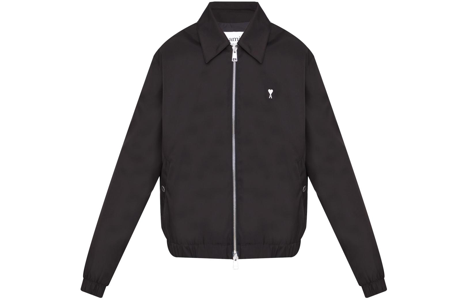 AMI Paris  Black Jacket with Graphic Print and Dual Zip Design. HJK014PA0007-001 圖 2