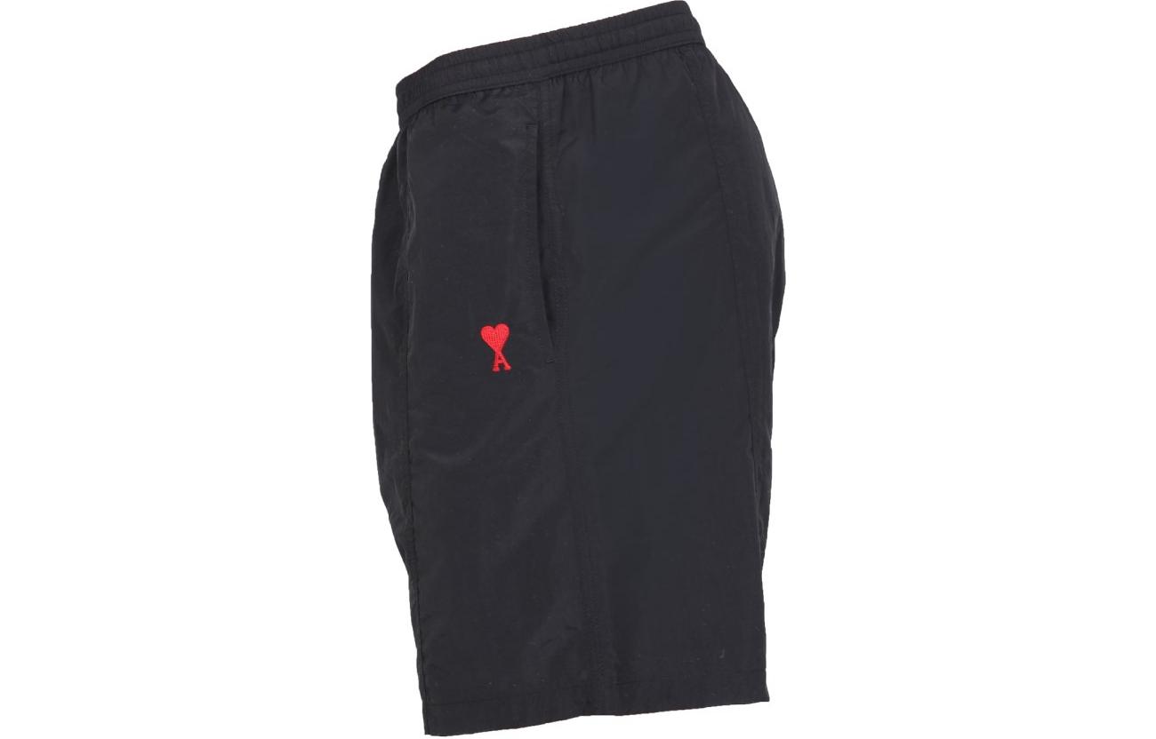 Shop AMI PARIS Bañador Negro de Cintura Media con Logo Bordado HBW003PA0004-001
