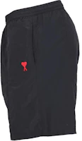 Shop AMI PARIS Bañador Negro de Cintura Media con Logo Bordado HBW003PA0004-001