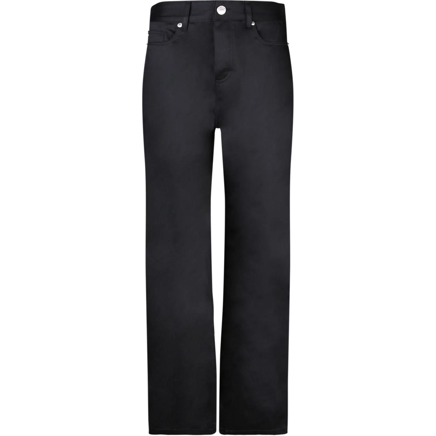 AMI PARIS  Black Straight-Leg Track Pants with Logo Patch. HTR500CO0009-001