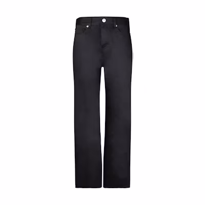 AMI PARIS Black Straight-Leg Track Pants with Logo Patch. HTR500CO0009-001