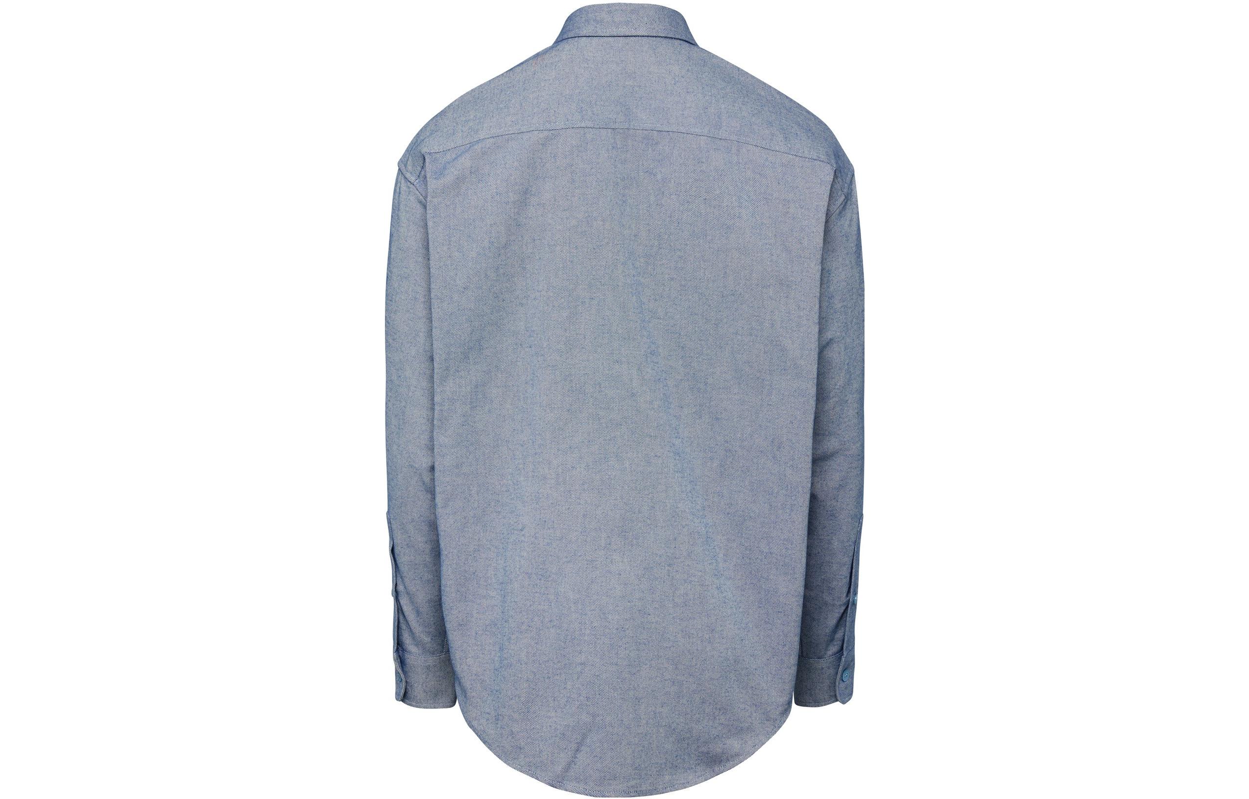 AMI PARIS  Blue Long Sleeve Shirt with Heart Embroidery. USH124418-450 圖 3