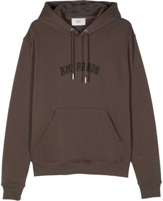 AMI PARIS 棕色刺繡標誌寬鬆版連帽衫 USW247730-BROWN Buy AMI PARIS 棕色刺繡標誌寬鬆版連帽衫 USW247730-BROWN