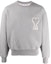 Order 아미 파리 클래식 하트 로고 스웻셔츠 그레이 색상. A20HJ037747-055