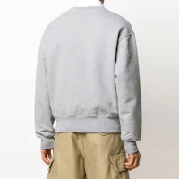 Shop AMI Paris Classic Heart Logo Sweatshirt Grey Color. A20HJ037747-055