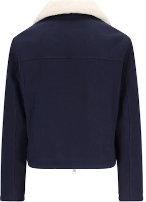 AMI PARIS 拼色羊毛拉鍊飛行夾克 - 藍色 HJK060WV0049-4011 Lookbook AMI PARIS 拼色羊毛拉鍊飛行夾克 - 藍色 HJK060WV0049-4011