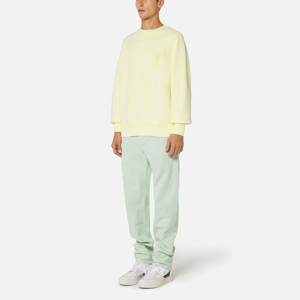 AMI Paris  Crewneck Sweatshirt Heart Logo Embroidered Pullover Long Sleeve USW002747-703 圖 3