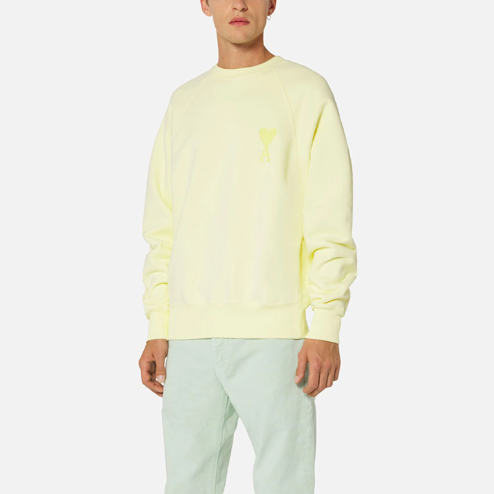 AMI Paris  Crewneck Sweatshirt Heart Logo Embroidered Pullover Long Sleeve USW002747-703 圖 4