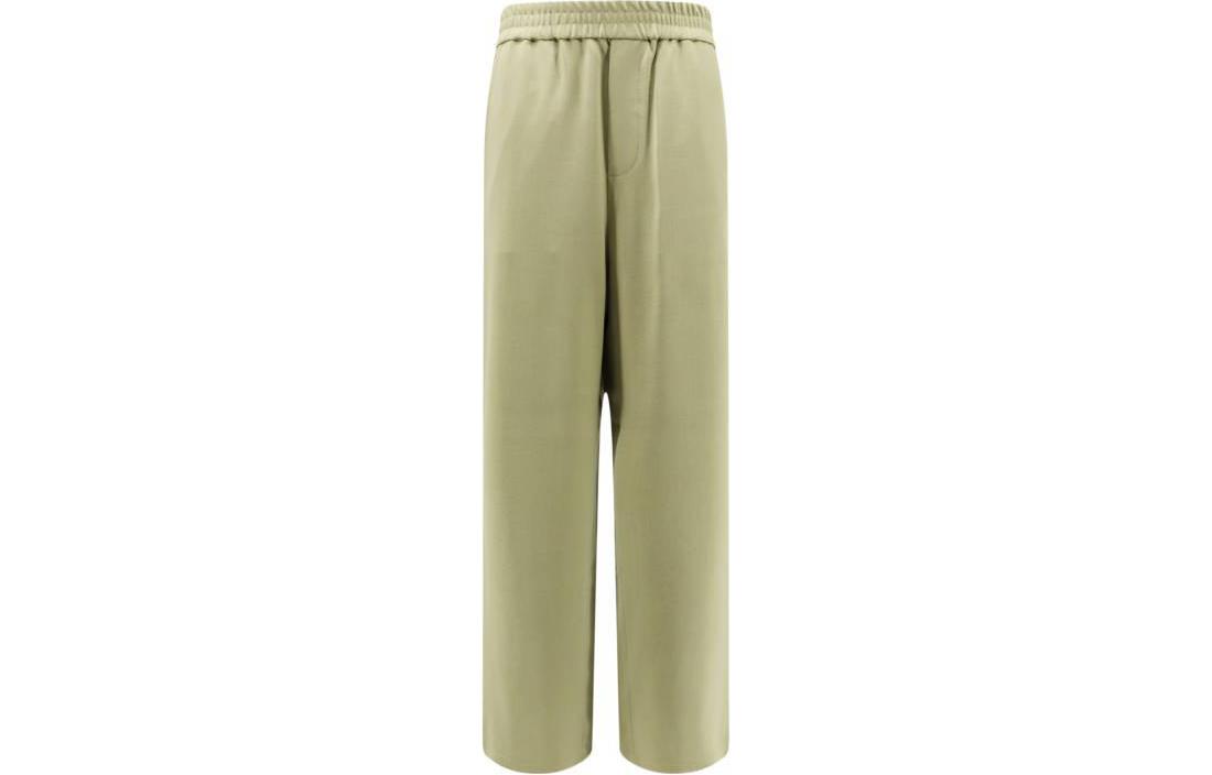 AMI Paris  Elastic Waist Loose Fit Straight Pants Yellow HTR211VI0007-351