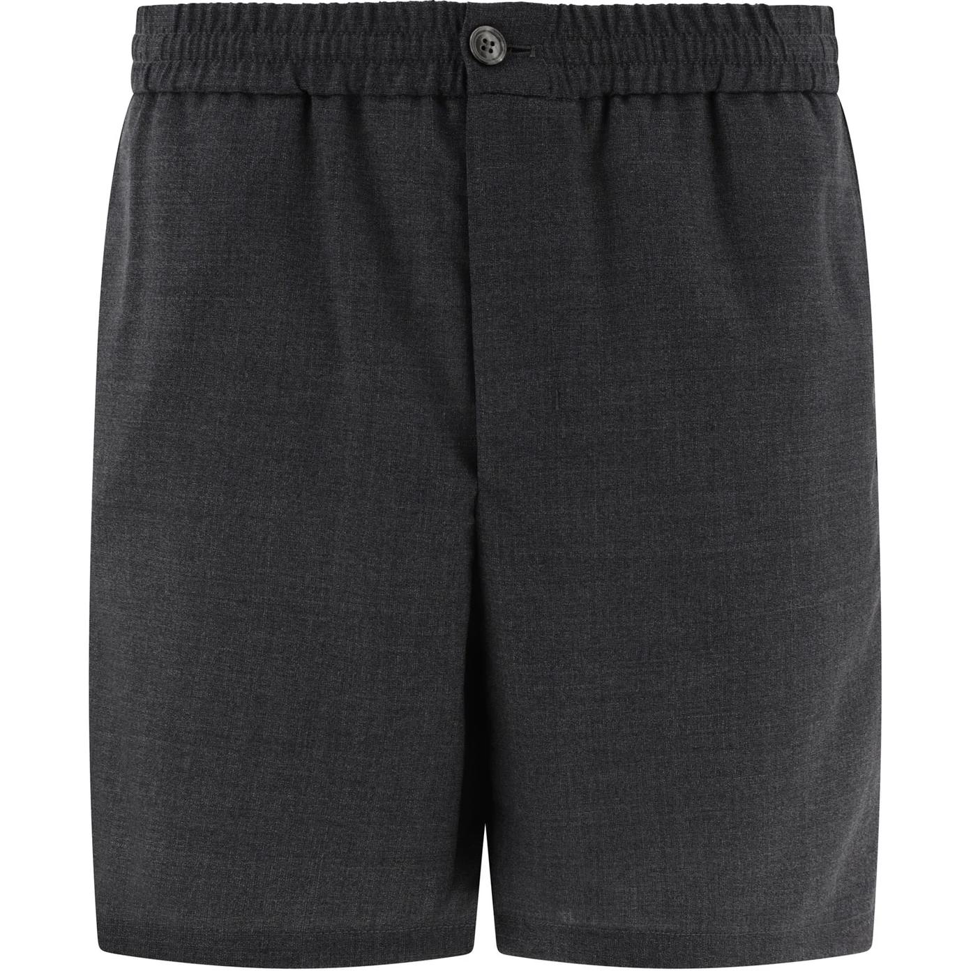 AMI Paris  Gray Mid-Rise Casual Zip Fly Shorts HSO303WV0043-055