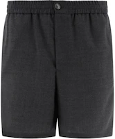 Order AMI Paris Gray Mid-Rise Casual Zip Fly Shorts HSO303WV0043-055