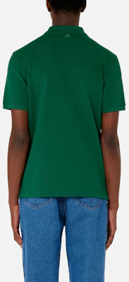 AMI PARIS Baju Polo Lengan Pendek Hijau dengan Logo Sulaman. A21HJ207760-300 Shop AMI PARIS Baju Polo Lengan Pendek Hijau dengan Logo Sulaman. A21HJ207760-300
