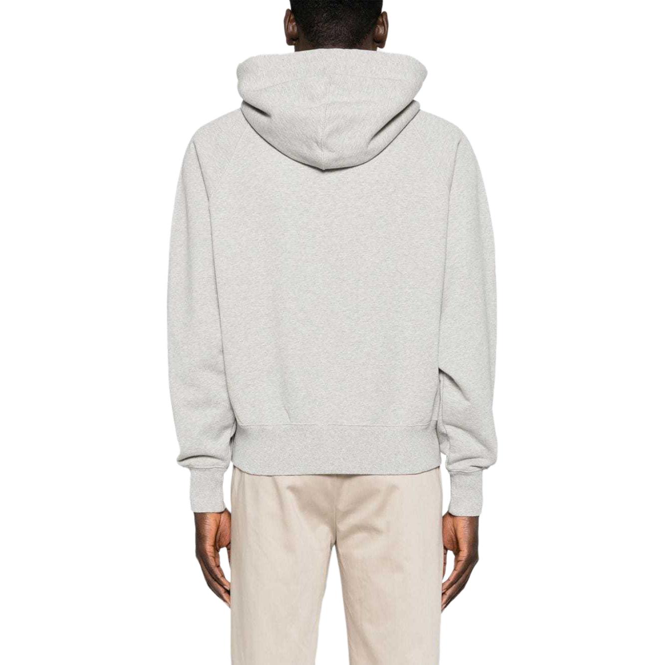 Shop AMI PARIS 心形標誌刺繡拉鍊連帽外套 USW415747-0951