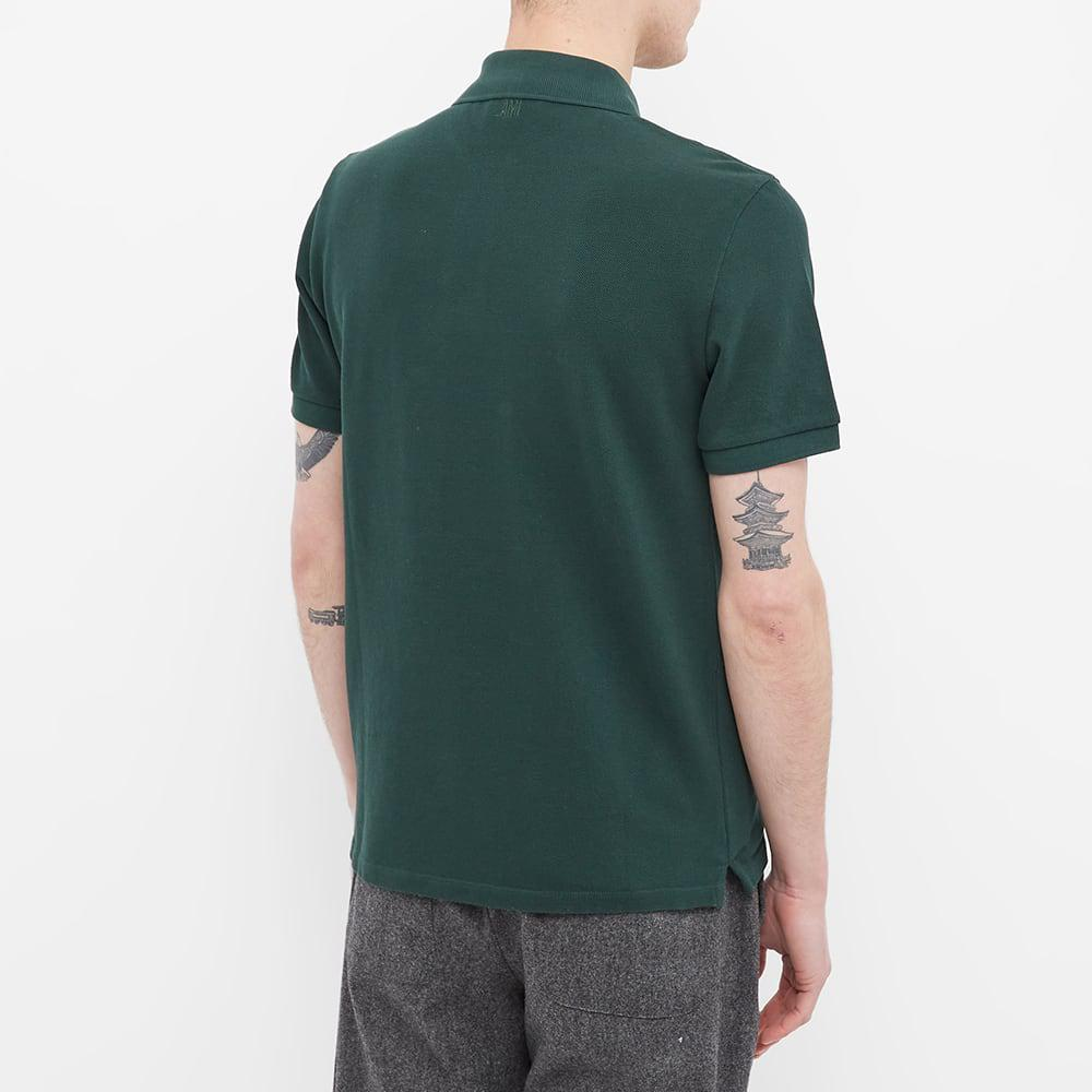 AMI Paris  Logo Embroidered Short Sleeve T-Shirt - Dark Green E22HPL001760311 圖 4