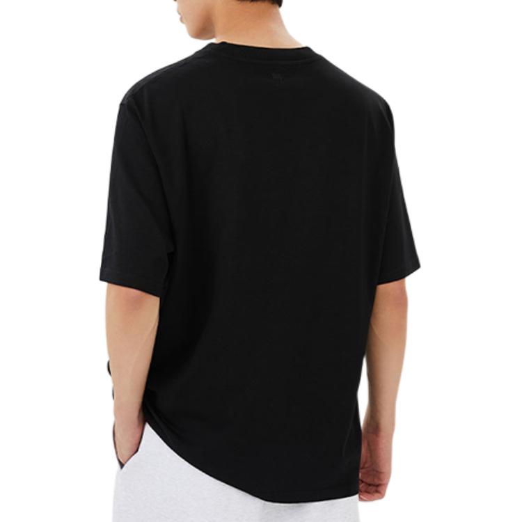 Details for 아미 파리 루즈핏 하트 로고 자수 블랙 티셔츠 BFUTS005726-001