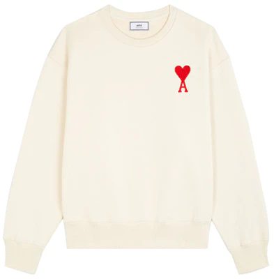 AMI PARIS Sweatshirt Crewneck Logo Hati Putih Gading. H20HJ034747-150 Order AMI PARIS Sweatshirt Crewneck Logo Hati Putih Gading. H20HJ034747-150