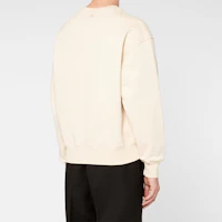 Shop AMI PARIS Off-White Heart Logo Crewneck Sweatshirt. H20HJ034747-150