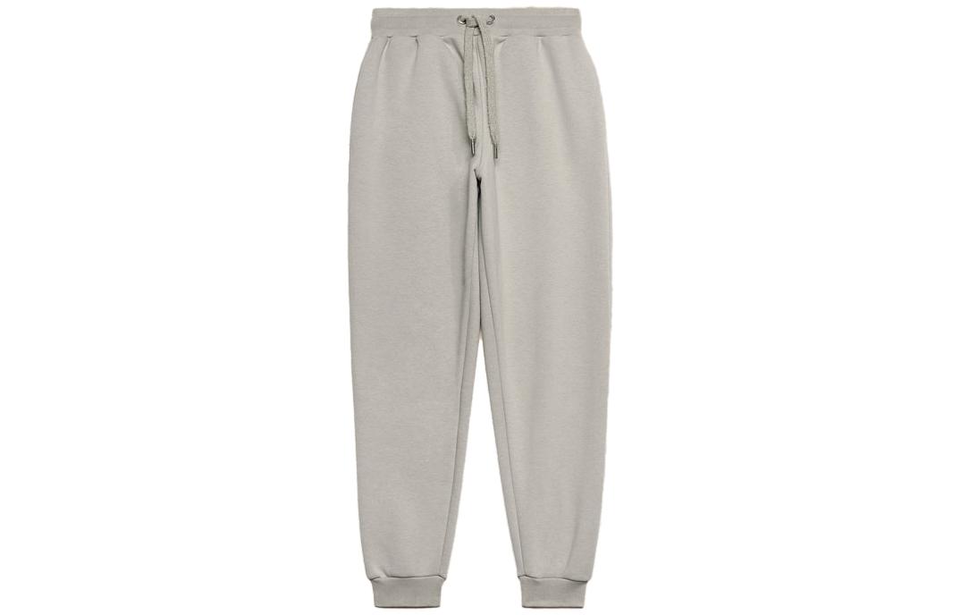 AMI Paris  Pearl Gray Elastic Waist Jogger Pants Casual Trousers. UTR207740-088