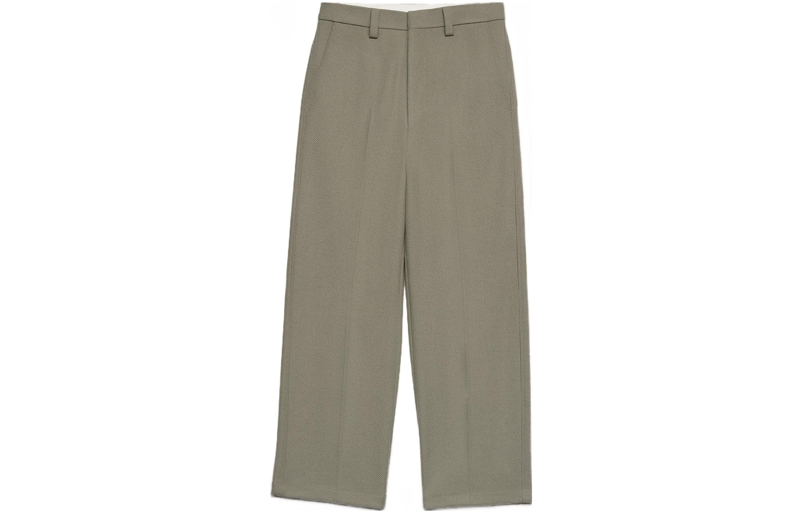 AMI Paris  Relaxed Fit Solid Green Suit Pants HTR403WV0016281