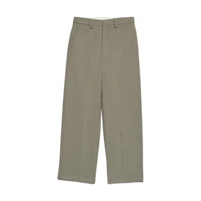 AMI Paris Relaxed Fit Solid Green Suit Pants HTR403WV0016281