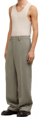 아미 파리 릴랙스 핏 솔리드 그린 수트 팬츠 HTR403WV0016281 Shop 아미 파리 릴랙스 핏 솔리드 그린 수트 팬츠 HTR403WV0016281