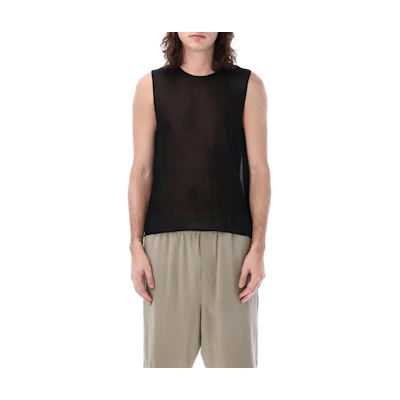AMI PARIS Sleeveless Crewneck Tank Top Black HTK201SE0008-001