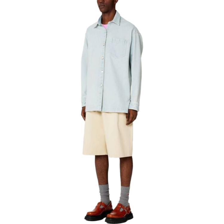 Lookbook AMI PARIS 無地 カジュアル 長袖 ボタンダウンシャツ UJK221DE0002448