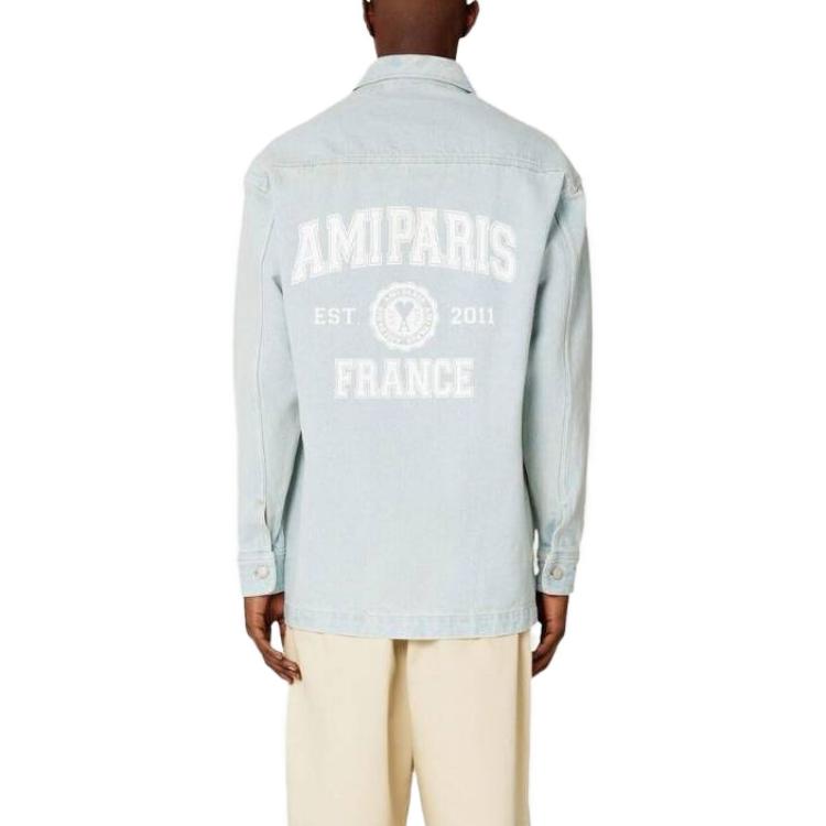 Purchase AMI PARIS 無地 カジュアル 長袖 ボタンダウンシャツ UJK221DE0002448