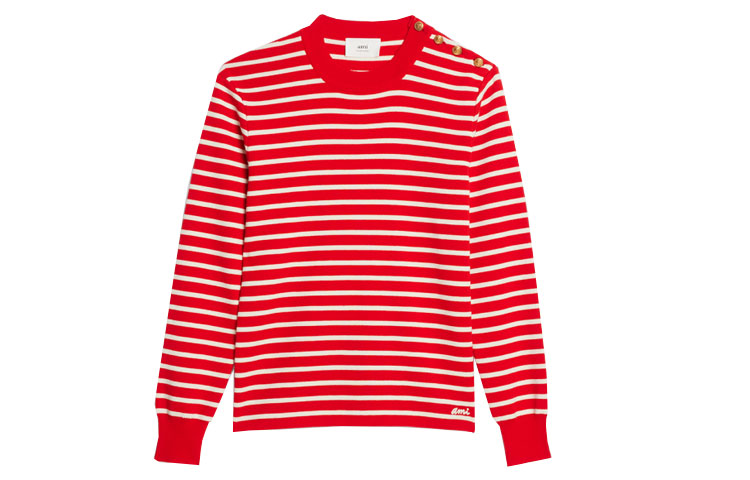 AMI PARIS  Solid Color Crewneck Sweater HKS102.KN0003-1