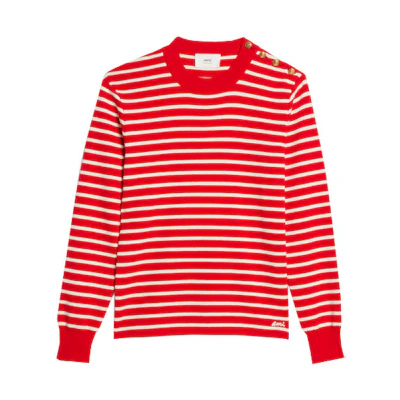 AMI PARIS Solid Color Crewneck Sweater HKS102.KN0003-1