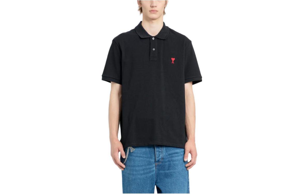 Order AMI Paris Baju Polo Lengan Pendek Cetak Hati Warna Solid. BFUPL001760-001