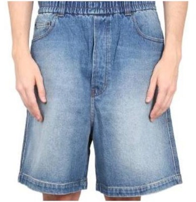 Shorts de mezclilla sueltos de color sólido AMI Paris HSO500DE0001-480 Order Shorts de mezclilla sueltos de color sólido AMI Paris HSO500DE0001-480