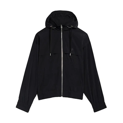 AMI PARIS Solid Color Zip-Up Hoodie Jacket. UJK048276-001
