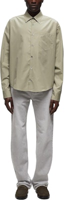 アミパリス ソリッドセージグリーン 長袖ボタンアップシャツ USH116CO0063-317 Lookbook アミパリス ソリッドセージグリーン 長袖ボタンアップシャツ USH116CO0063-317