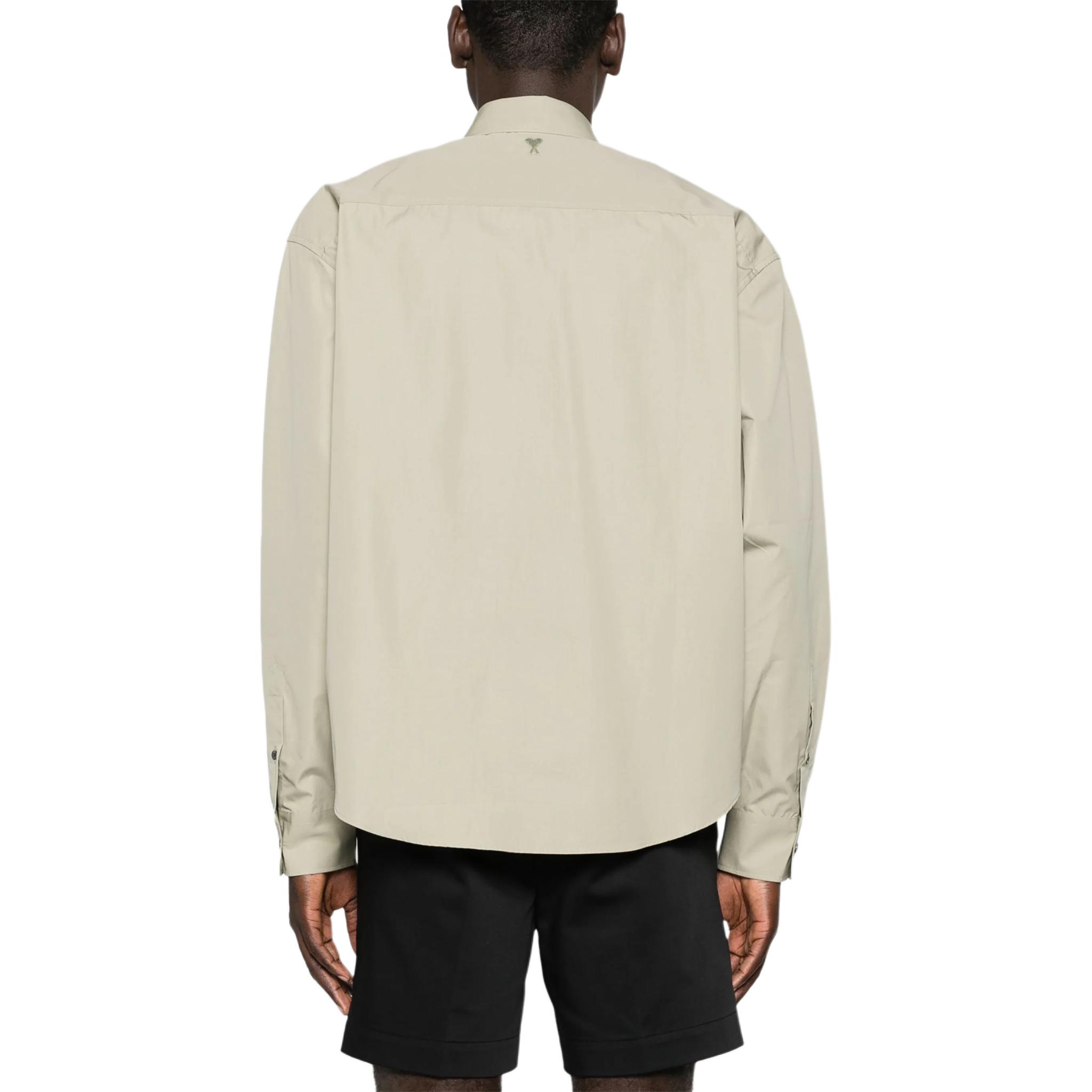 Shop アミパリス ソリッドセージグリーン 長袖ボタンアップシャツ USH116CO0063-317