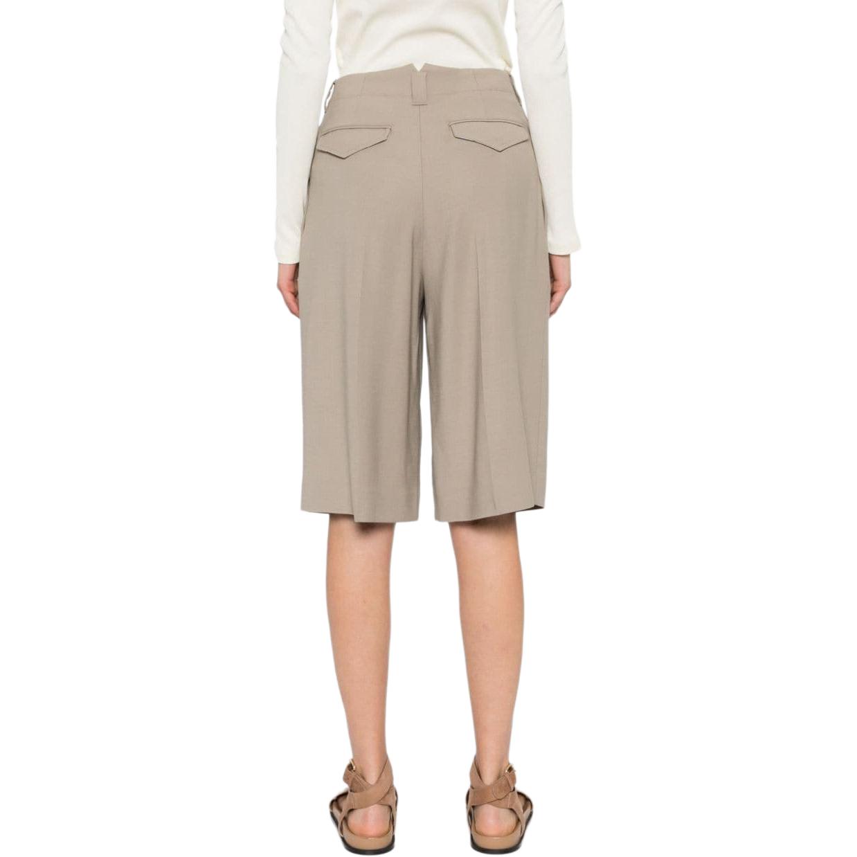 Shop AMI PARIS Seluar Pendek Kasual Slim-Fit Butang Tersembunyi Coklat Kelabu. FSO305VI00072-811