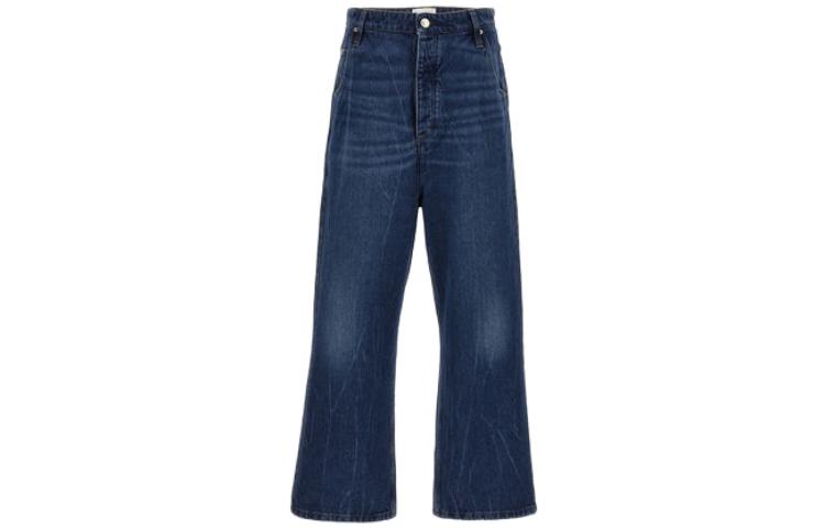 Order AMI PARIS Celana Jeans Biru Slim Fit Polos UTR102DE0016480