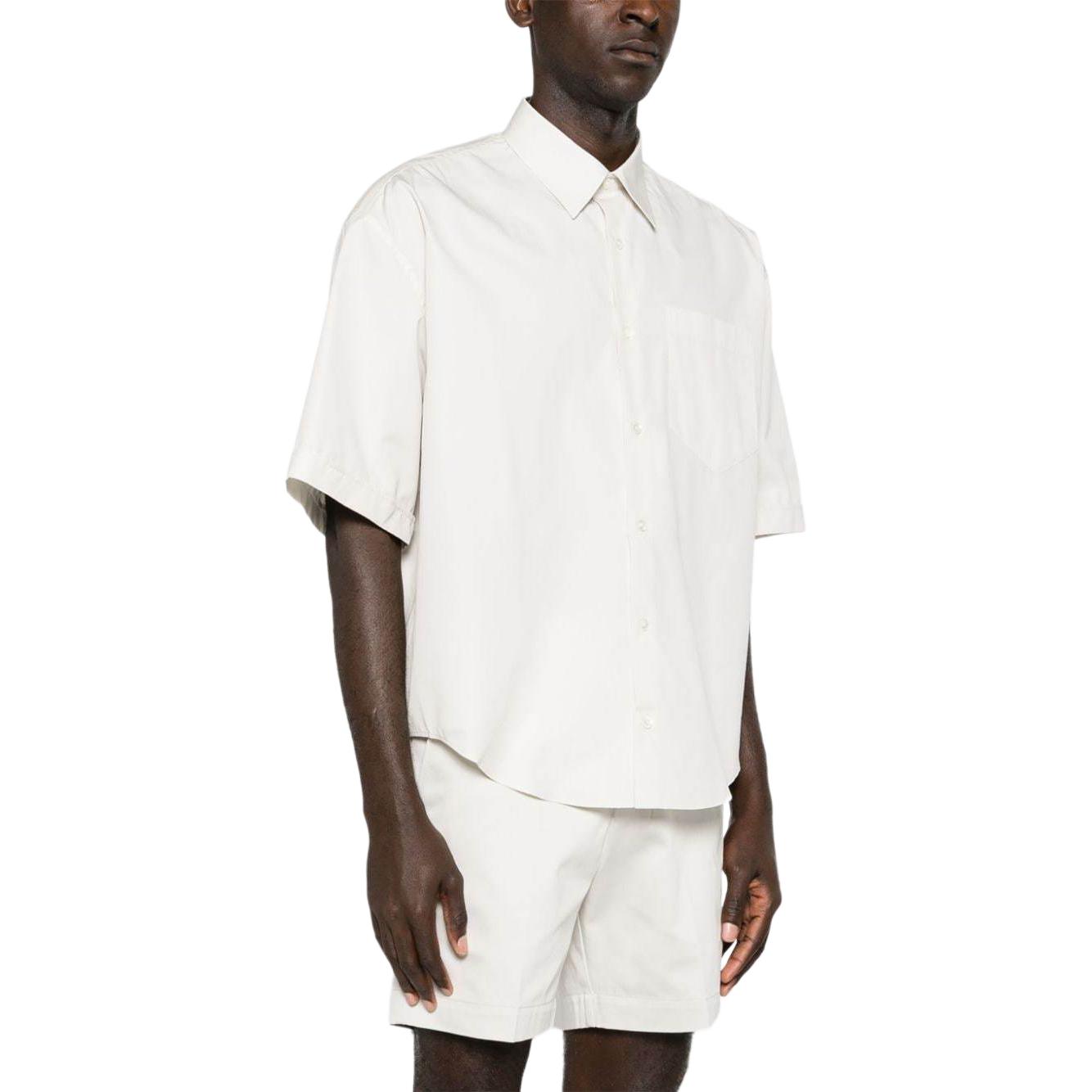 Purchase AMI PARIS ホワイト 半袖 ボタンダウンシャツ - 無地 HSH216CO0063-193