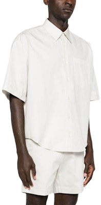 AMI PARIS ホワイト 半袖 ボタンダウンシャツ - 無地 HSH216CO0063-193 Purchase AMI PARIS ホワイト 半袖 ボタンダウンシャツ - 無地 HSH216CO0063-193
