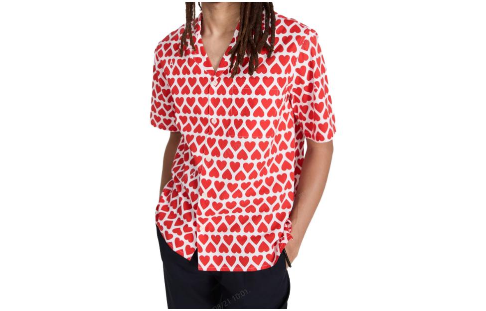 Order AMI PARIS 全版心形印花短袖襯衫 HSH203CO002900674