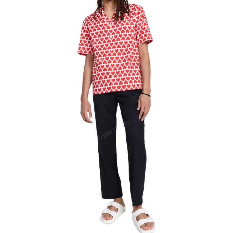 Lookbook AMI PARIS 全版心形印花短袖襯衫 HSH203CO002900674