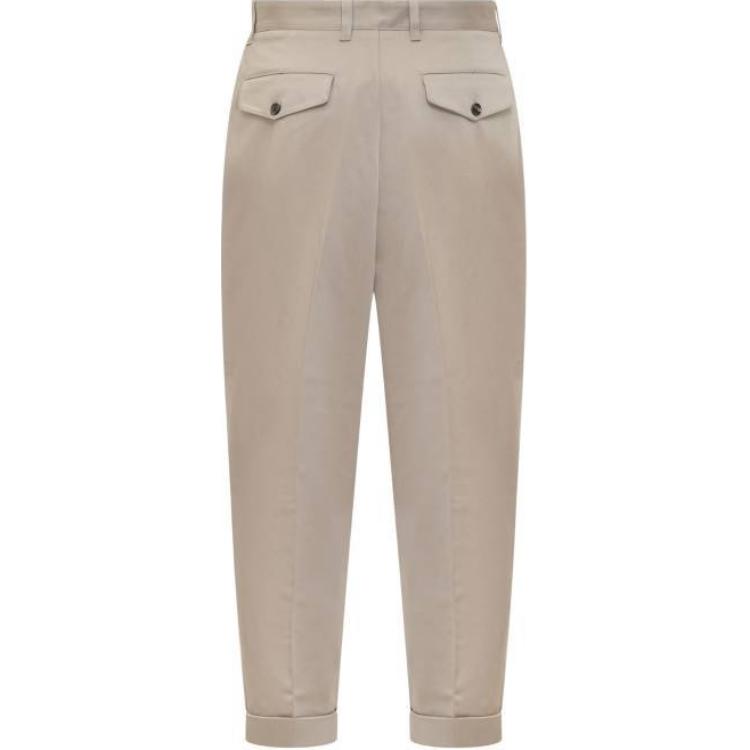 Lookbook Ami Paris AMIPARIS Seluar Kasual Corduroy Beige Tapered Mid-Rise. HTR101CO0009-271