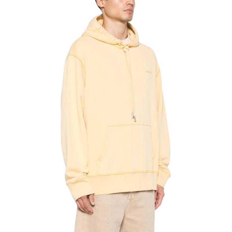 Sizing Ami Paris AMIPARIS 米色素面針織綁帶連帽衫 USW216JE0052-718