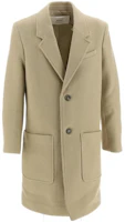 Ami Paris AMIPARIS Beige Single-Breasted Long Coat with Plain Lapel. HCO005WV0020-265 Ami Paris AMIPARIS Beige Single-Breasted Long Coat with Plain Lapel. HCO005WV0020-265